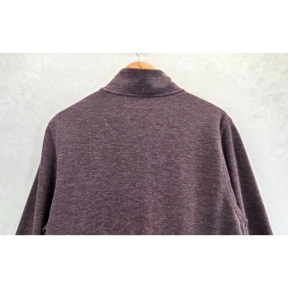 LL Bean Sweatshirt Jacket Full-Zip Plum Weave M Cotton Polyester Traditional Fit - Picture 7 of 14